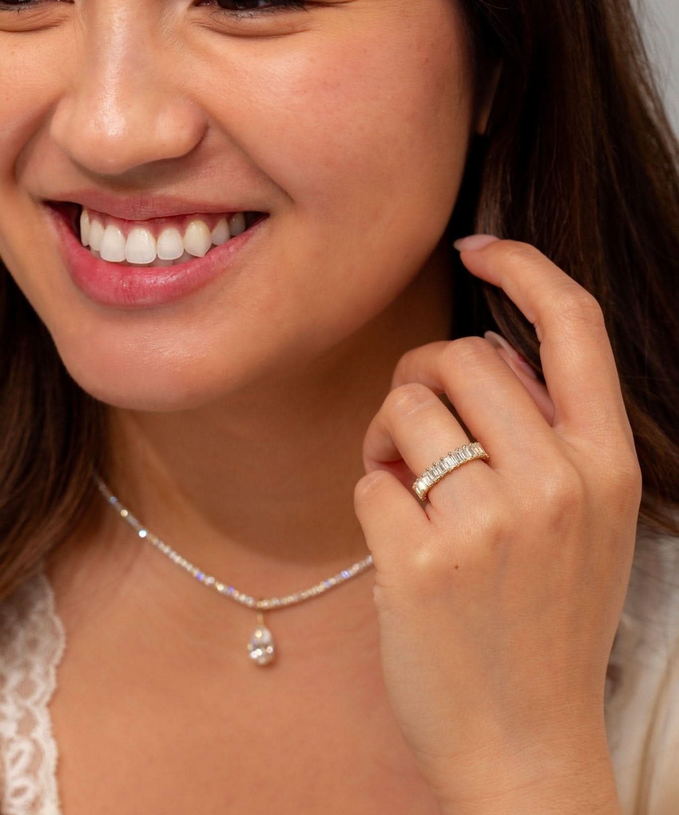 3.5mm Mini Emerald Diamond Ring - PBD Rings