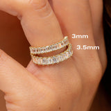 3.5mm North-South Emerald Diamond Ring Rings Princess Bride Diamonds 