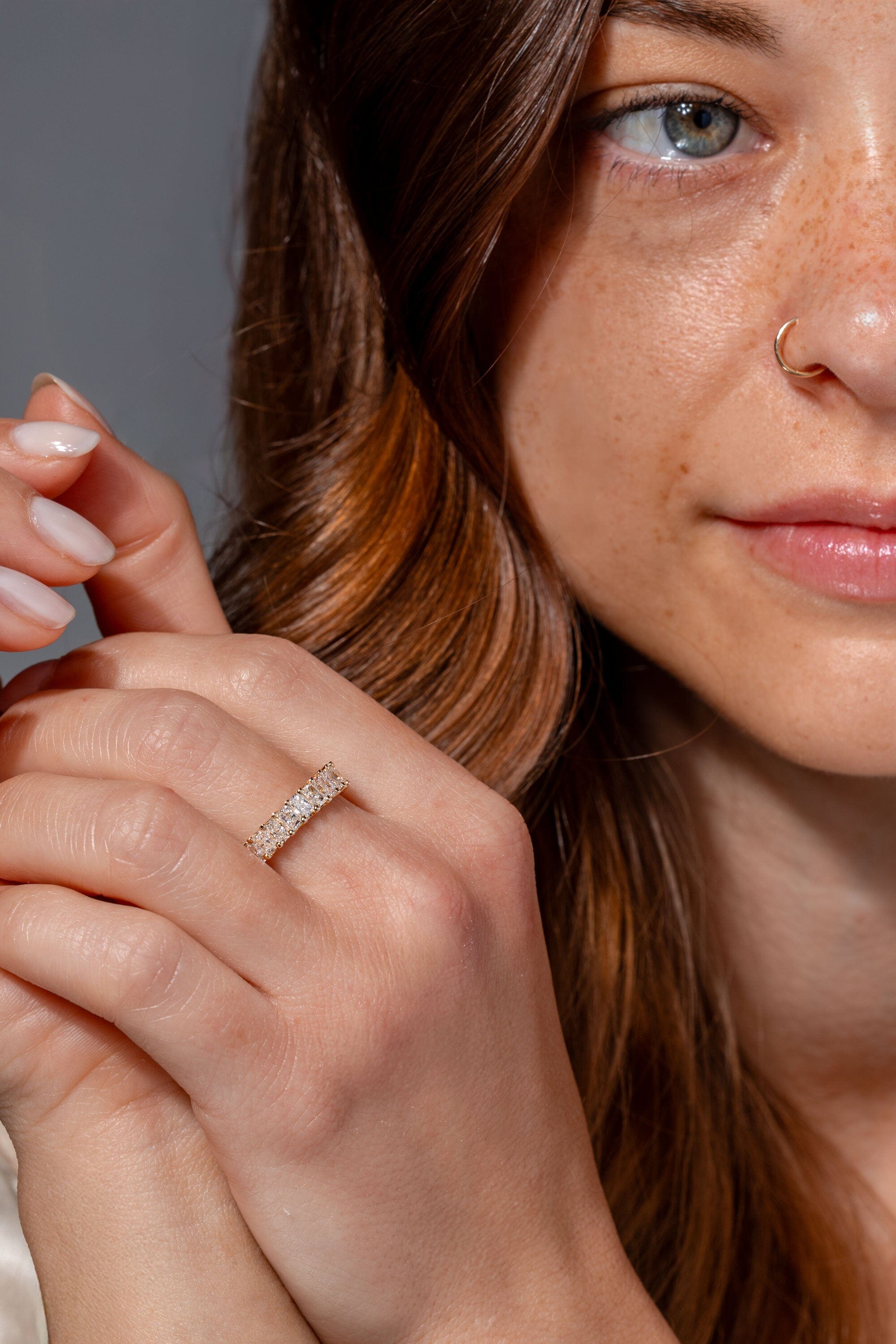 3.5mm Radiant Lab Diamond Band Rings Princess Bride Diamonds 