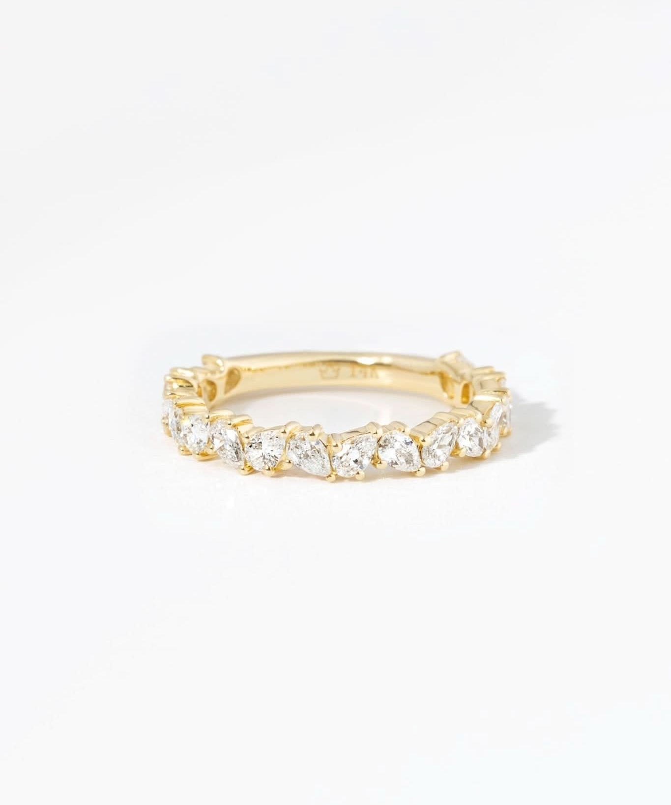 3.6mm Offset Pear Lab Diamond Ring - PBD Rings