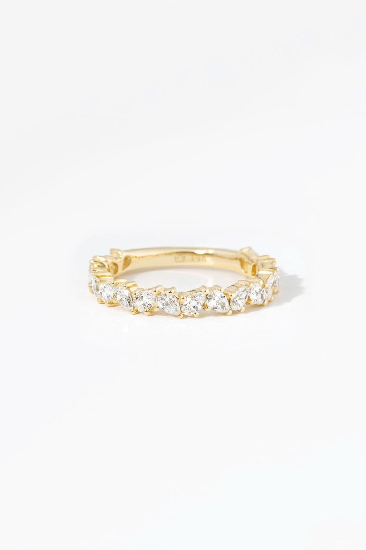 3.6mm Offset Pear Lab Diamond Ring - PBD Rings