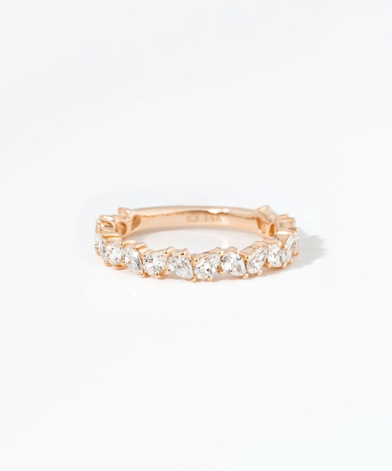 3.6mm Offset Pear Lab Diamond Ring - PBD Rings
