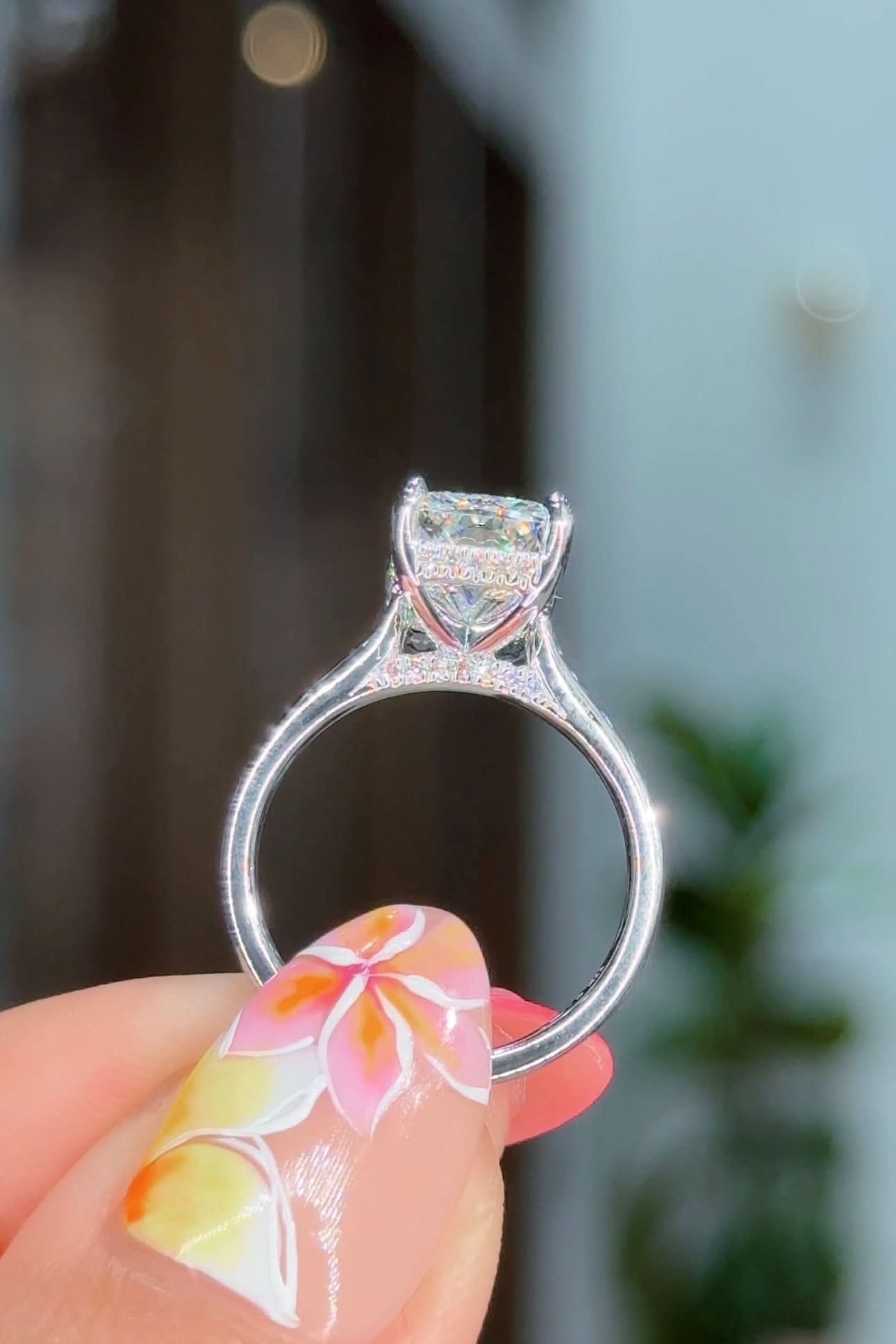 3.73ct D - VS1 Radiant Lab Diamond Alice - PBD Engagement Rings