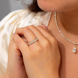 3.8mm Core Pavé Lab Diamond Ring Rings Princess Bride Diamonds 