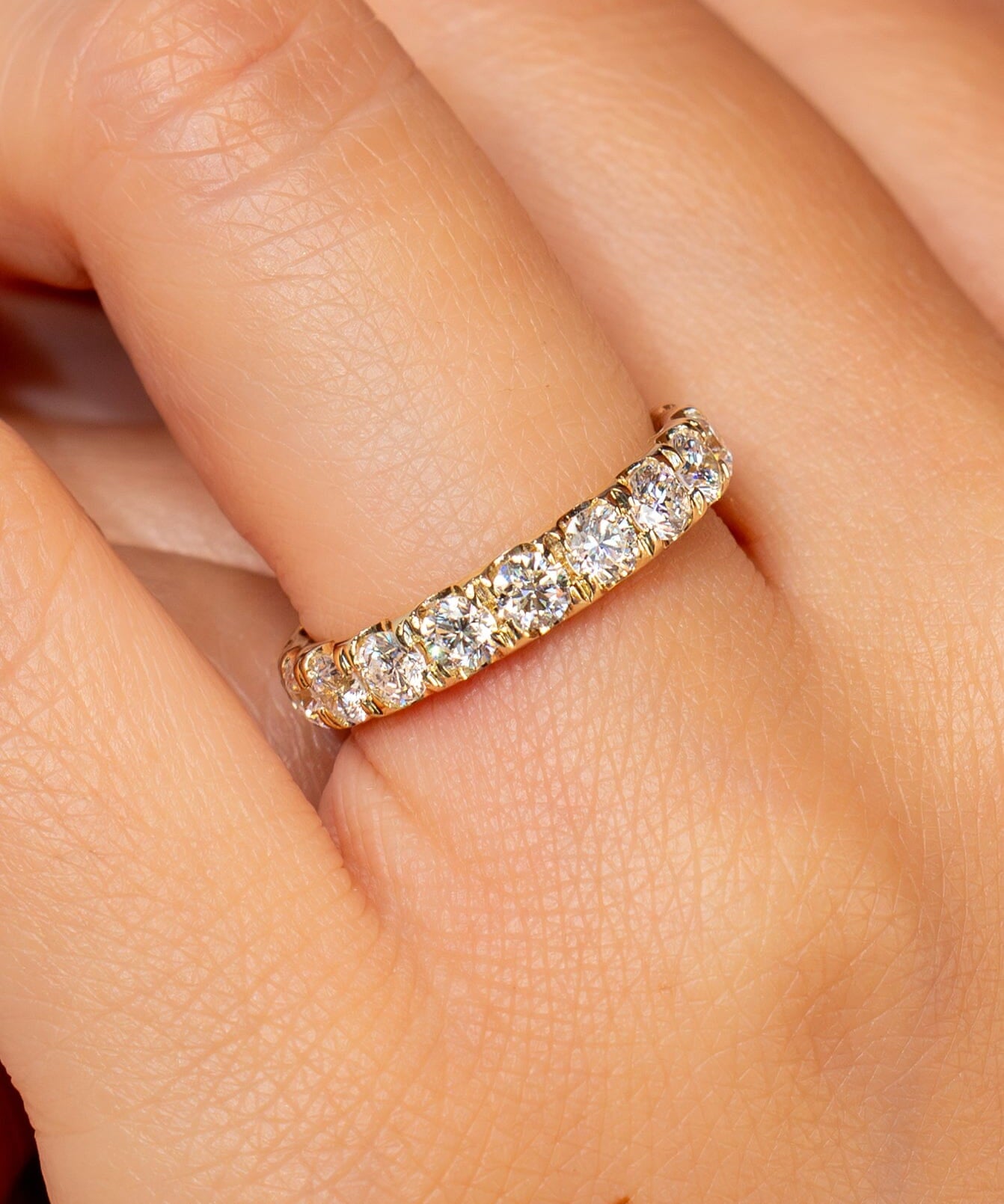 3.8mm Core Pavé Lab Diamond Ring Rings Princess Bride Diamonds 