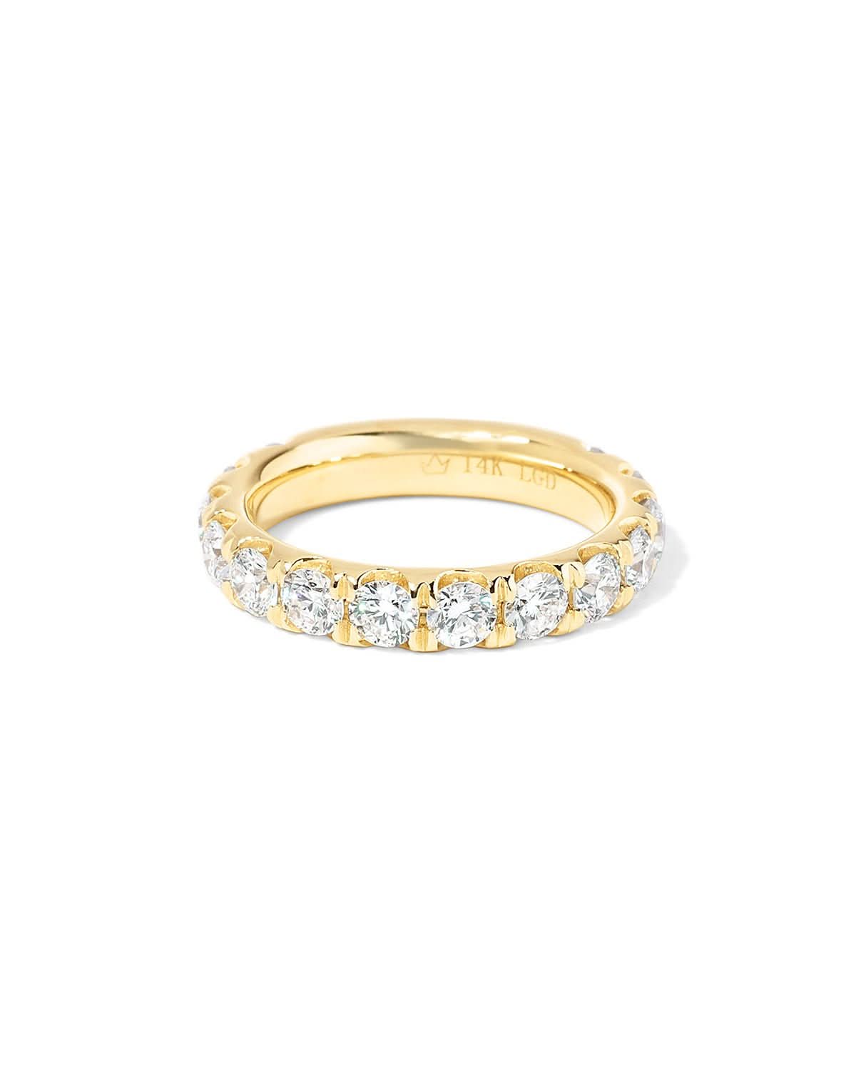 3.8mm Core Pavé Lab Diamond Ring - PBD Rings