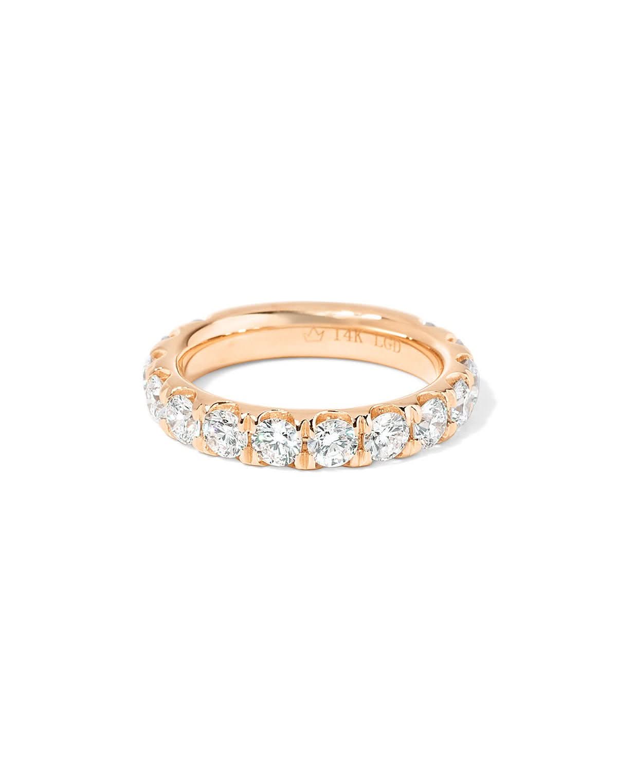 3.8mm Core Pavé Lab Diamond Ring - PBD Rings