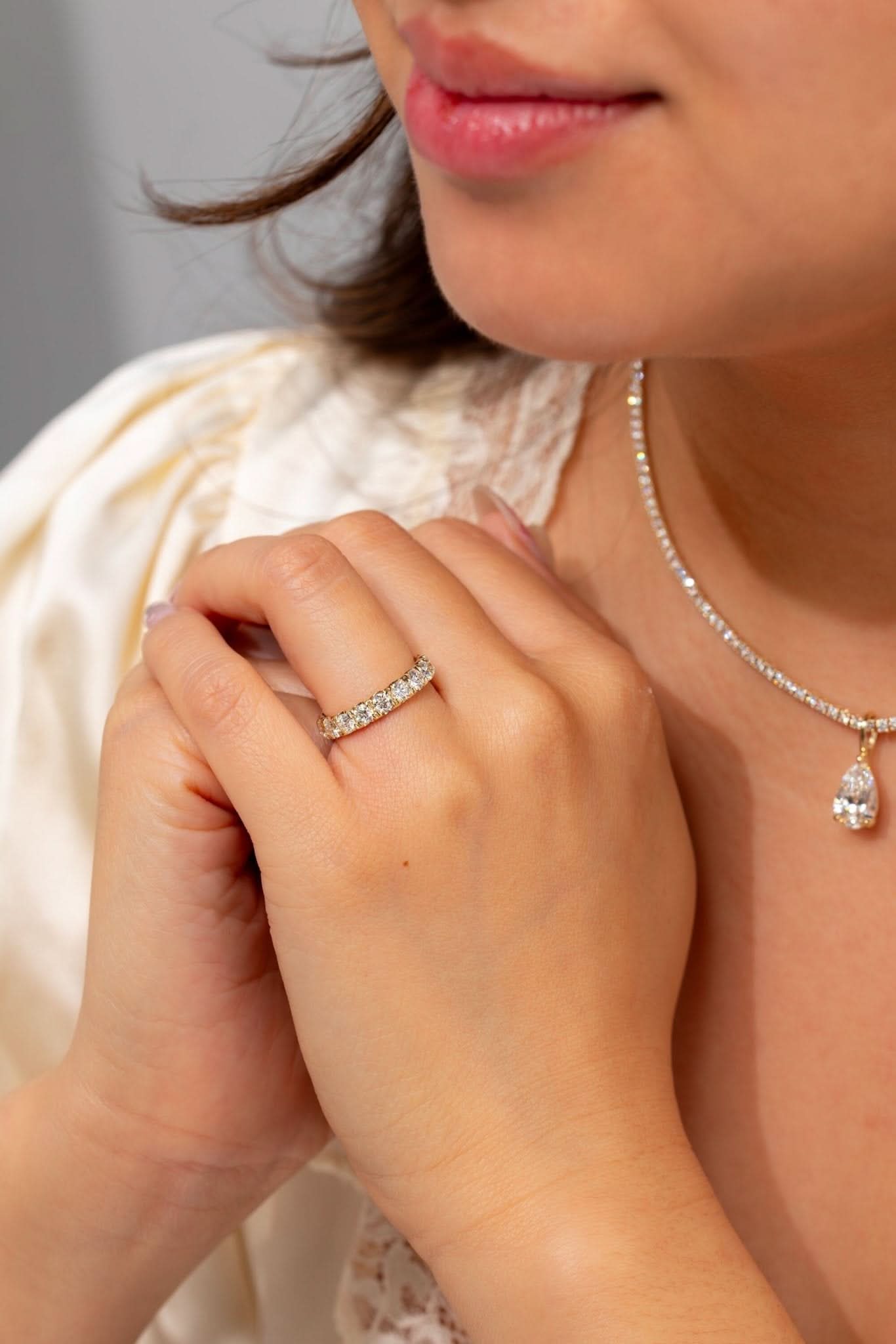 3.8mm Core Pavé Lab Diamond Ring - PBD Rings