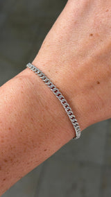 3.8mm Mini Cuban Pavé Bracelet