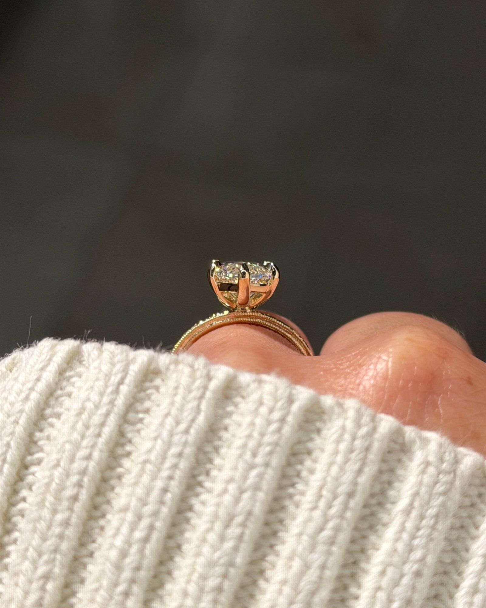 3.91ct D-VVS1 Marquise Lab Diamond Kai - PBD Engagement Rings