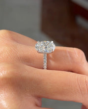 3.93ct E - VS1 Oval Lab Diamond Kayla - PBD Engagement Rings