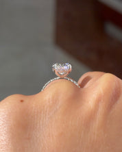 3.93ct E - VS1 Oval Lab Diamond Kayla - PBD Engagement Rings