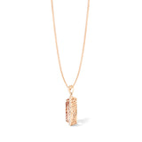 10.21ct Pear Morganite Halo Necklace
