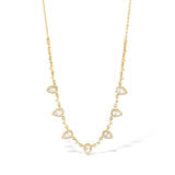 Pear Moonstone Diamond Drip Necklace