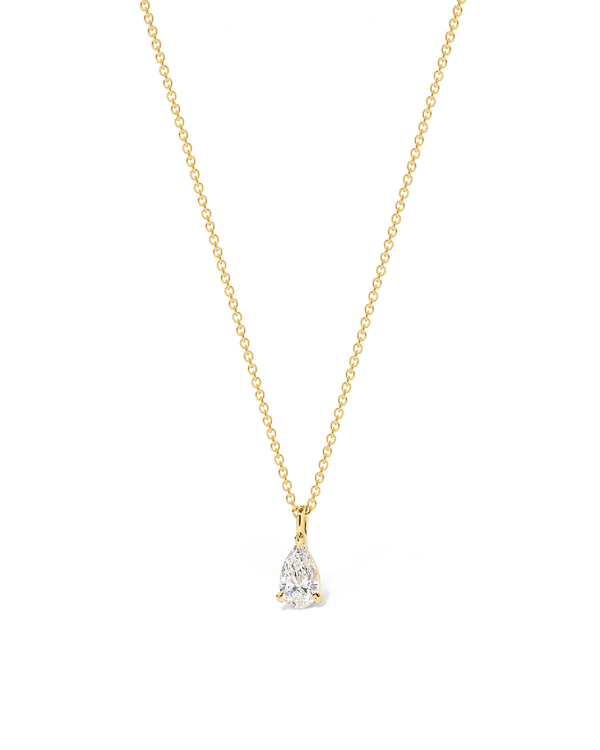 2ct Core Pear Solitaire Diamond Necklace