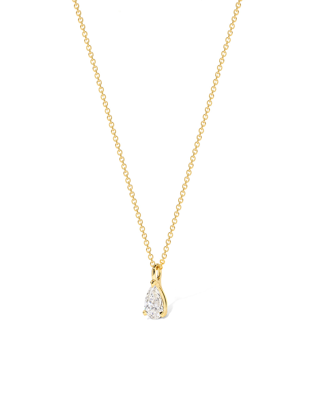 2ct Core Pear Solitaire Diamond Necklace