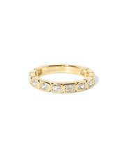 East-West Radiant Bezel Diamond Ring