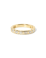 East-West Radiant Bezel Diamond Ring