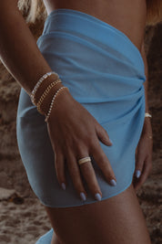 5.5mm 14k Yellow Gold Bubble Cuban Bracelet