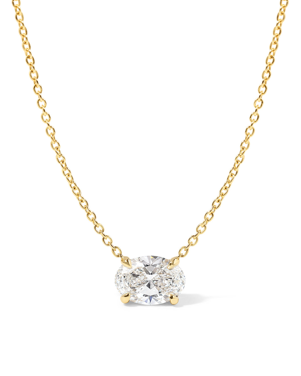 2ct East West Oval Brandi Necklace