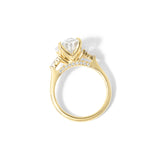 Lindsey Oval with Petal Prongs & Diamond Bridge