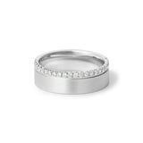 7mm Satin Center Diamond Edge