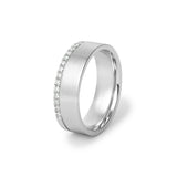 7mm Satin Center Diamond Edge