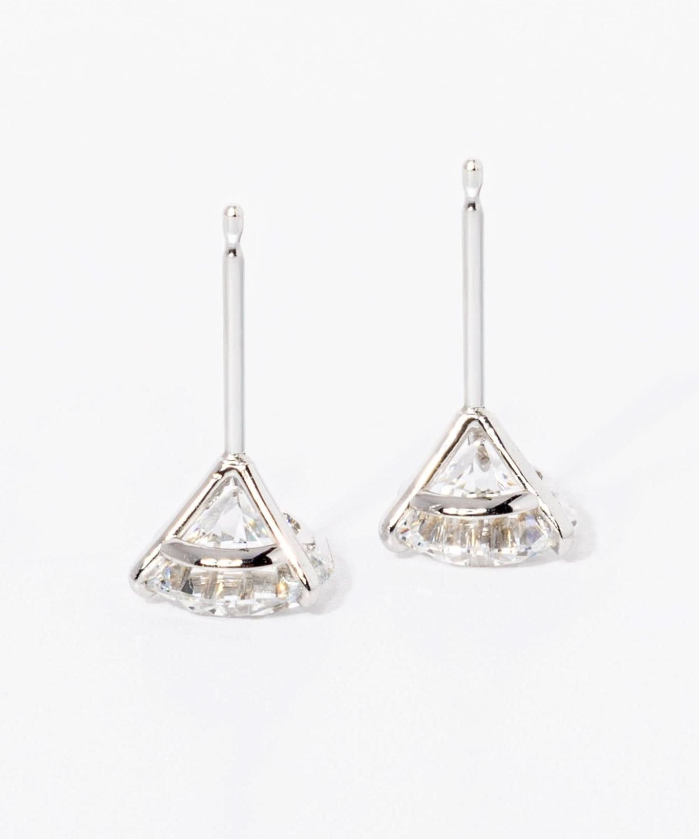 3ct Core Round Lab Diamond Martini Studs - PBD Earrings