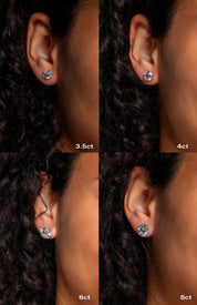 3ct Core Round Lab Diamond Martini Studs - PBD Earrings