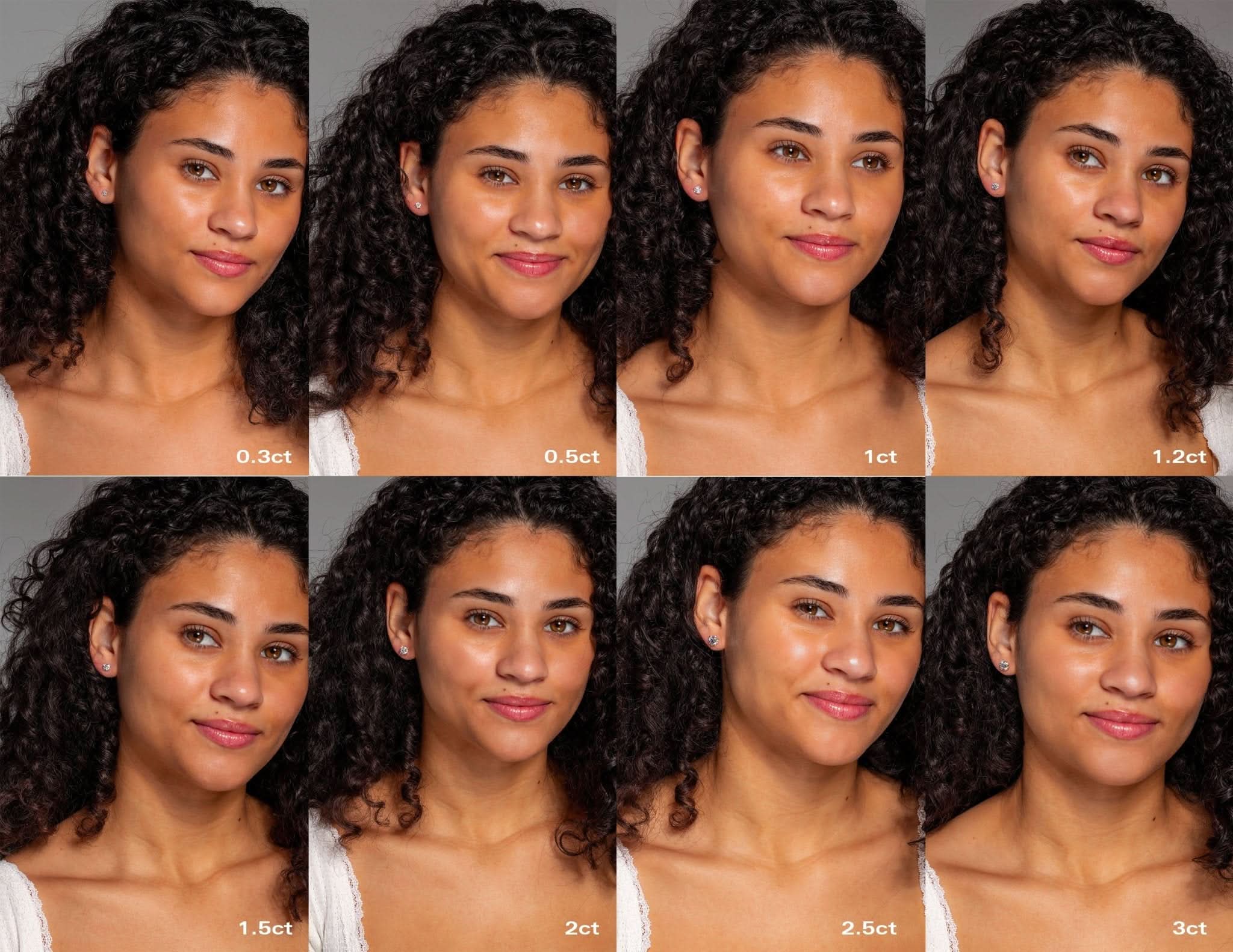 3ct Core Round Lab Diamond Martini Studs - PBD Earrings