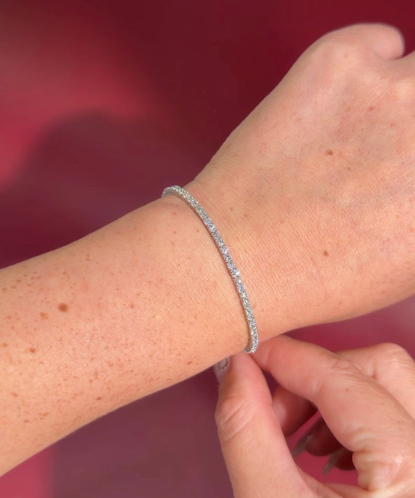 3ct Tennis Bracelet White Gold - PBD Bracelets