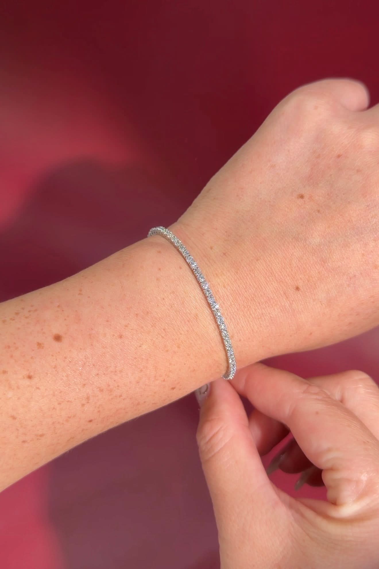 3ct Tennis Bracelet White Gold - PBD Bracelets