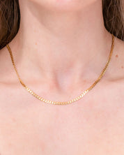 3mm 14k Yellow Gold Curb Chain Necklaces Princess Bride Diamonds 
