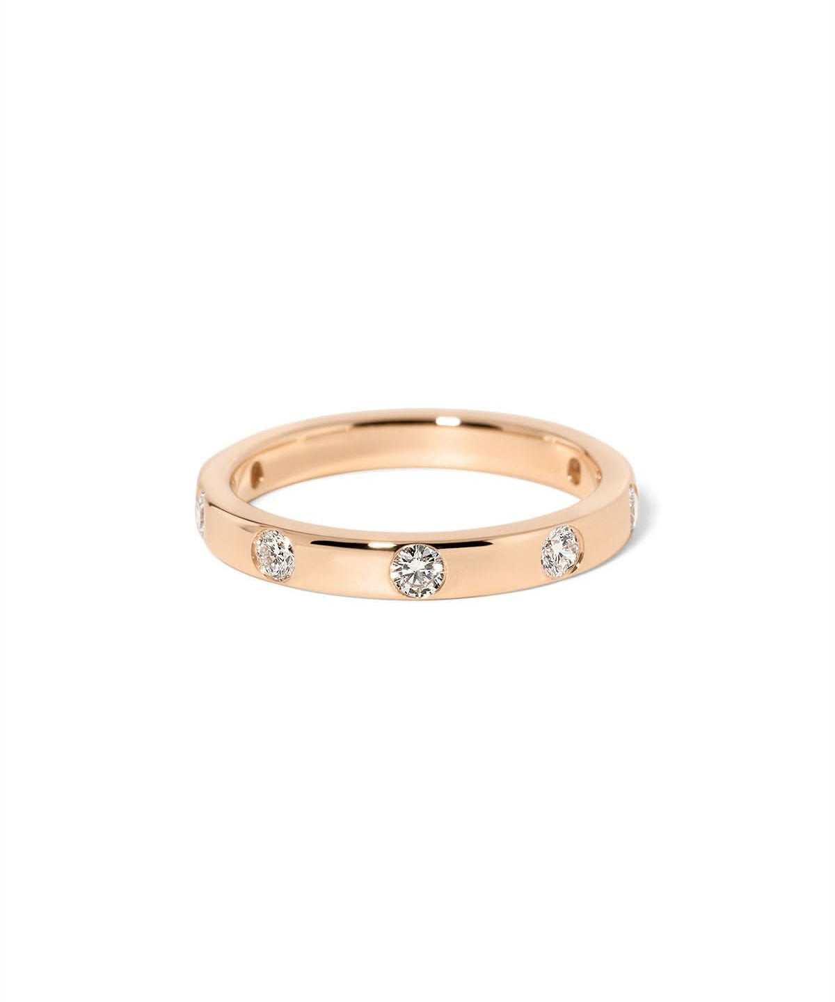 3mm Round Diamond Inlay Band - PBD Rings
