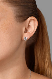 4.08ct D-VS1 Caraline Round Lab Diamond Studs