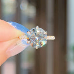 4.00ct D-VS1 Round Lab Diamond Samantha Engagement Rings Princess Bride Diamonds 