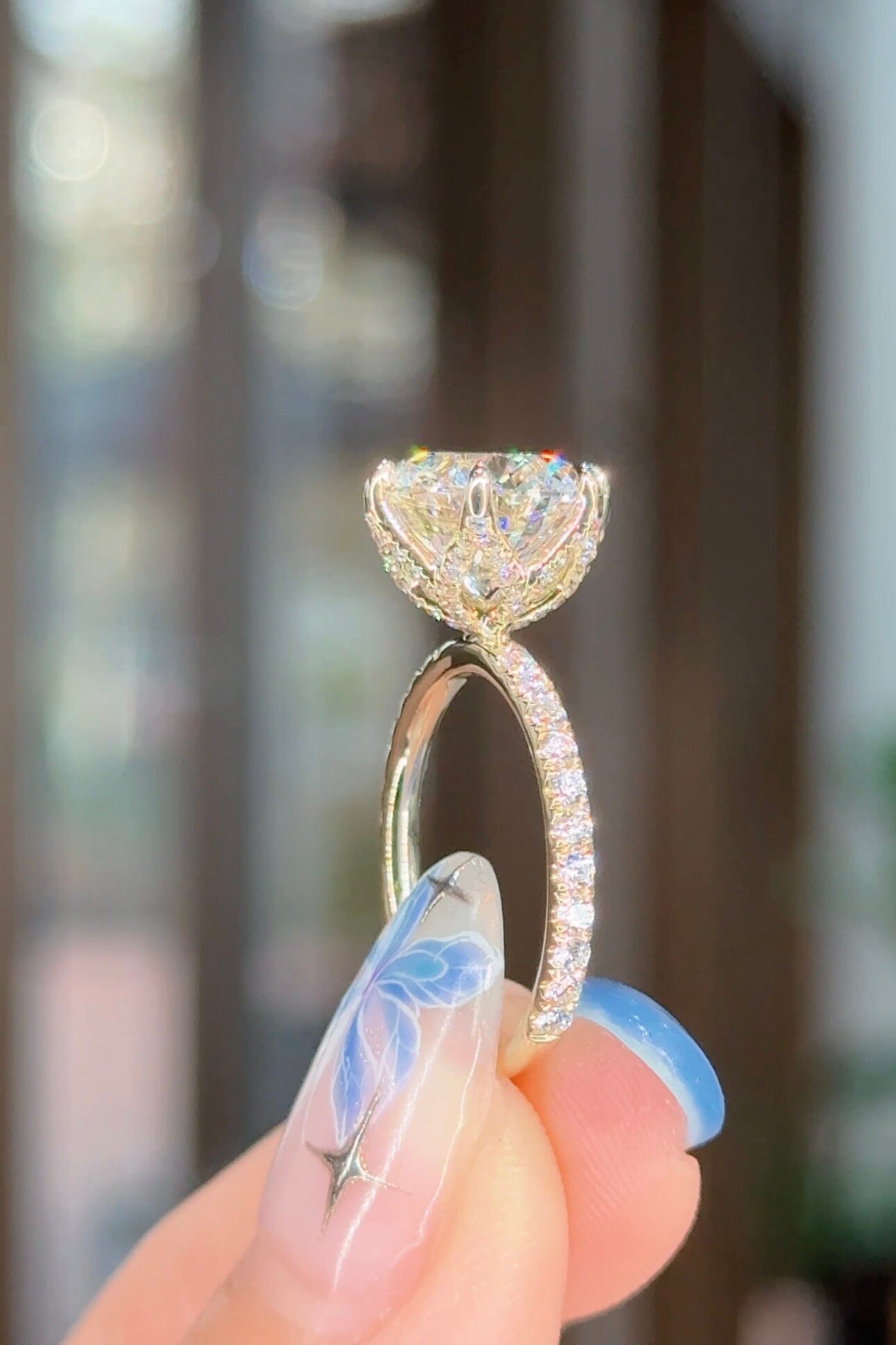 4.00ct D-VS1 Round Lab Diamond Samantha Engagement Rings Princess Bride Diamonds 