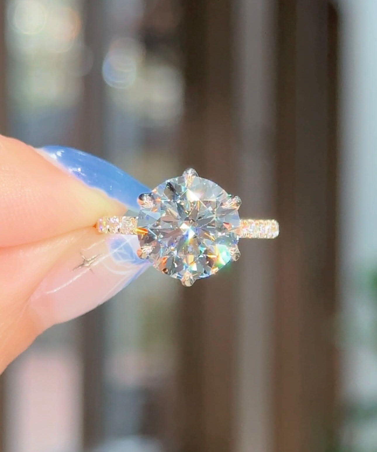 4.00ct D - VS1 Round Lab Diamond Samantha - PBD Engagement Rings