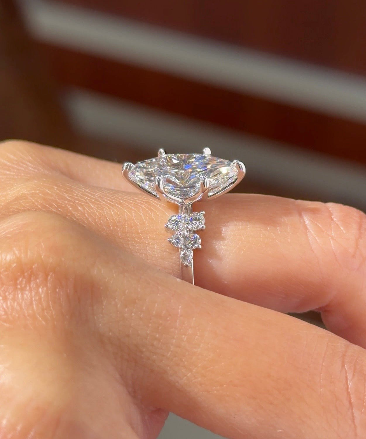 4.01ct D-VS1 Marquise Lab Diamond Supernova - PBD Engagement Rings