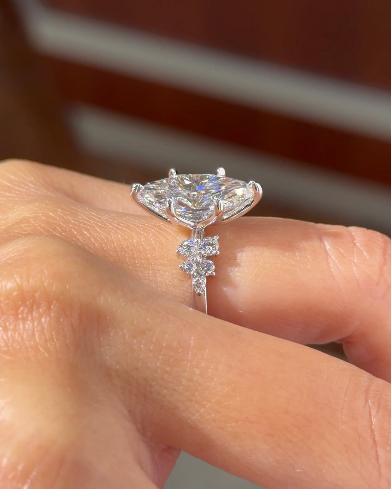 4.01ct D-VS1 Marquise Lab Diamond Supernova - PBD Engagement Rings