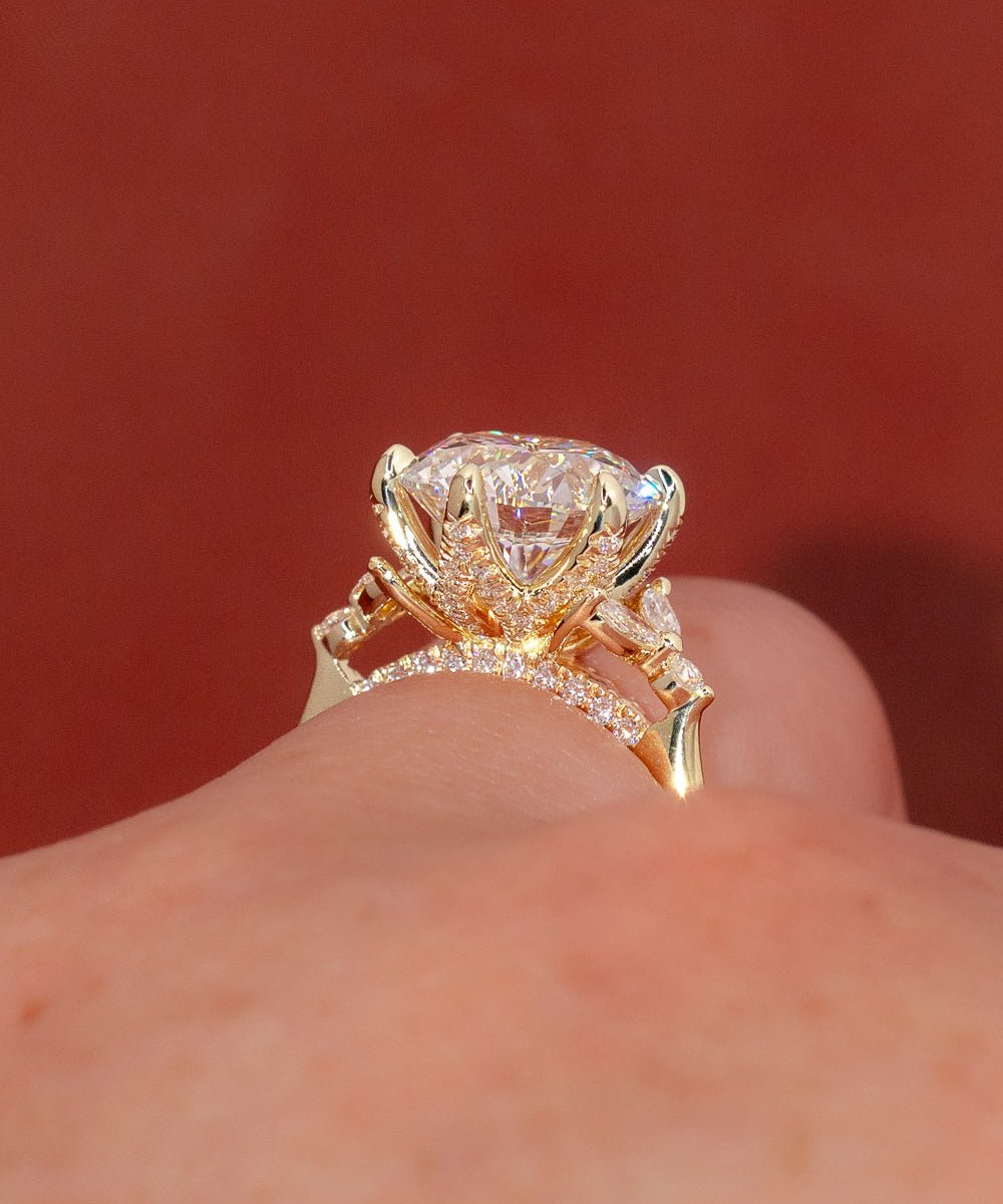 4.01ct D - VS1 Round Lab Diamond Olivia - PBD Engagement Rings
