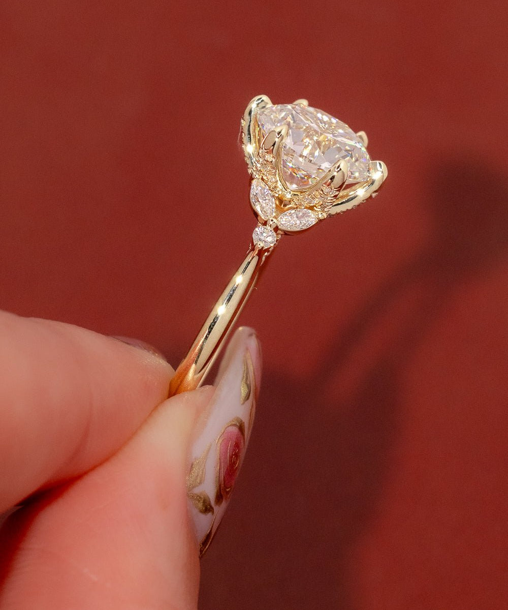 4.01ct D - VS1 Round Lab Diamond Olivia - PBD Engagement Rings