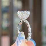 4.01ct D-VS1 Round Lab Diamond Ren Engagement Rings Princess Bride Diamonds 