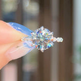 4.01ct D-VS1 Round Lab Diamond Ren Engagement Rings Princess Bride Diamonds 