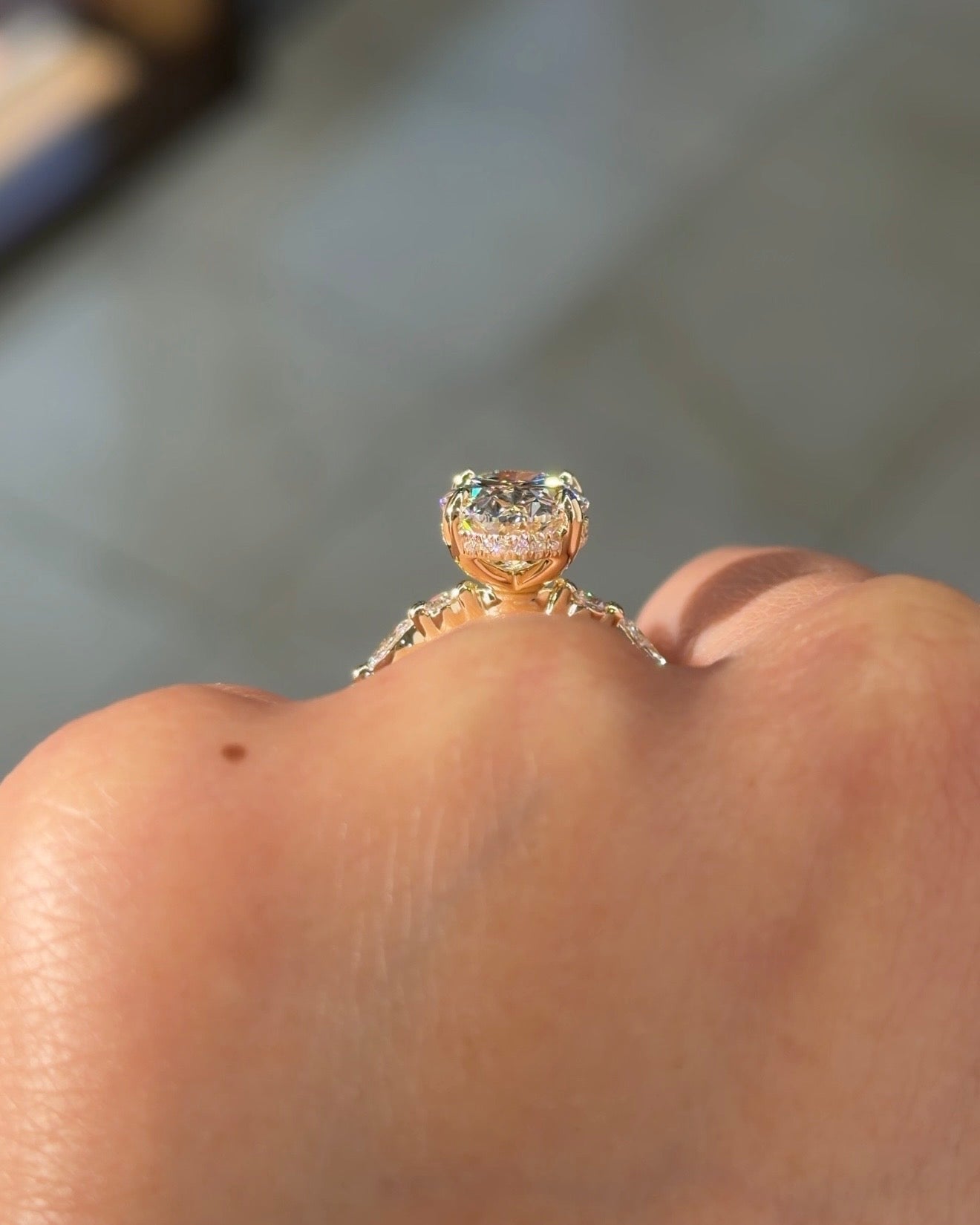 4.02ct D - VS1 Oval Lab Diamond Rei - PBD Engagement Rings