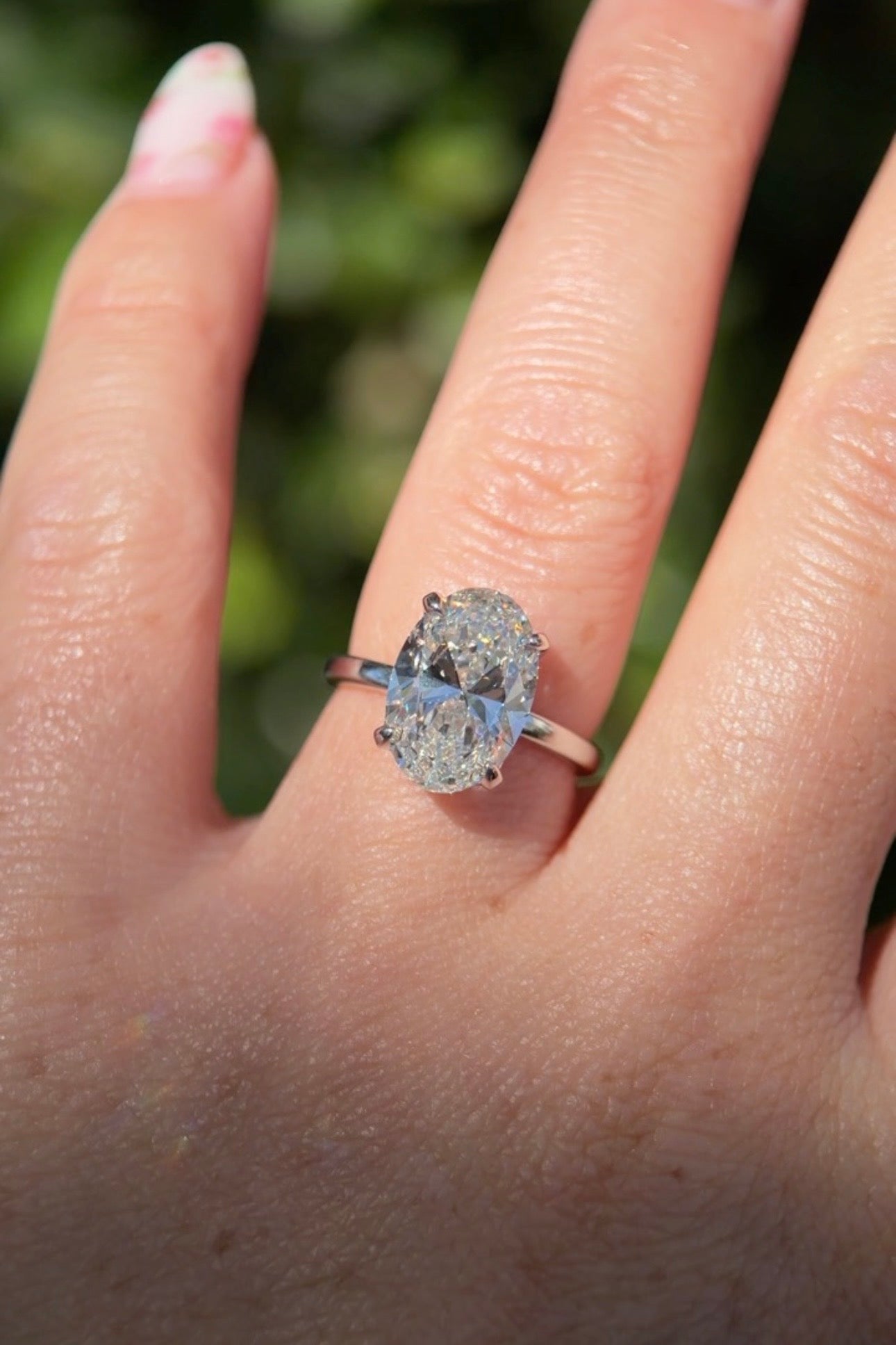 4.02ct F - VS1 Oval Lab Diamond Kayla - PBD Engagement Rings
