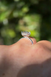 4.02ct F - VS1 Oval Lab Diamond Kayla - PBD Engagement Rings