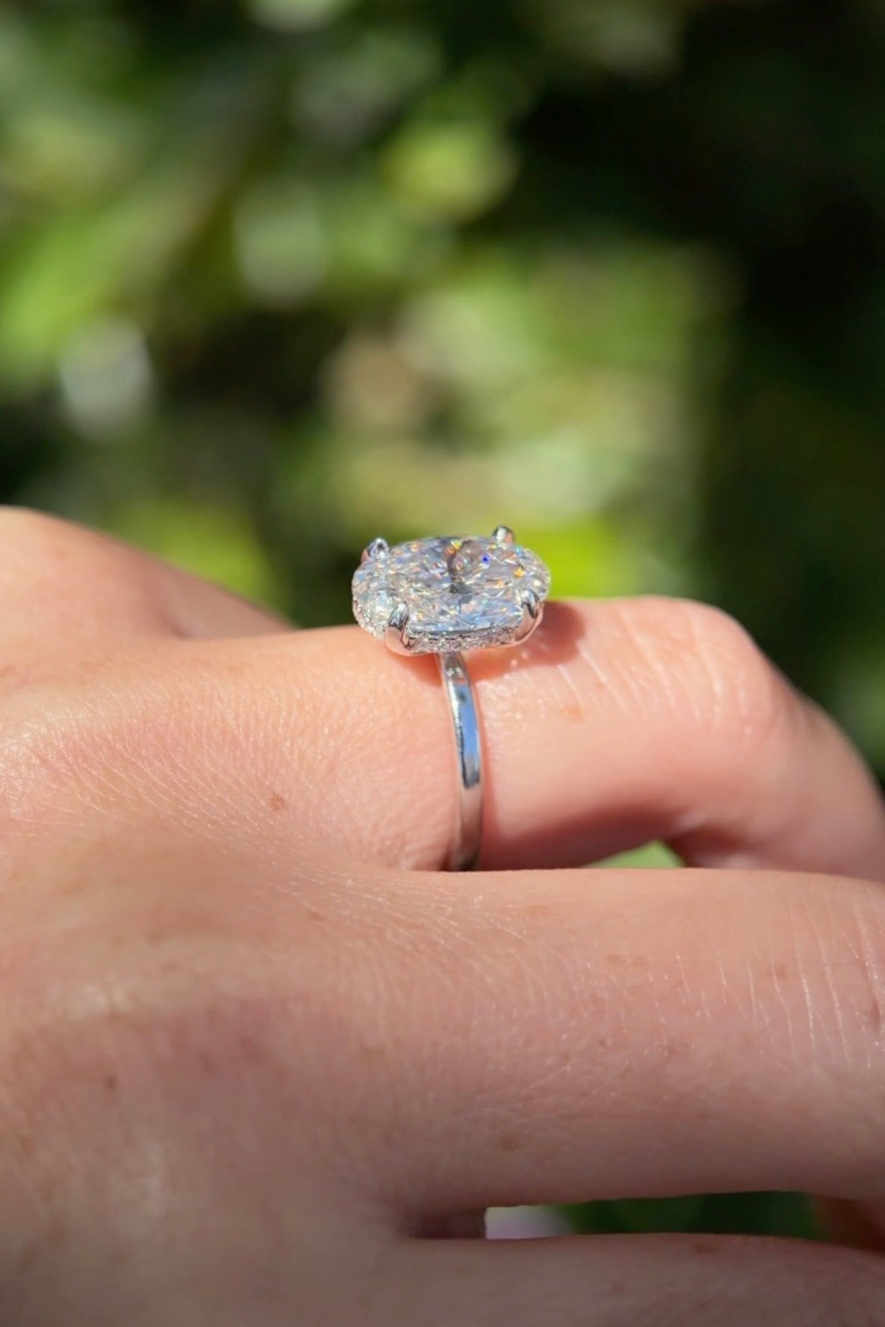 4.02ct F - VS1 Oval Lab Diamond Kayla - PBD Engagement Rings