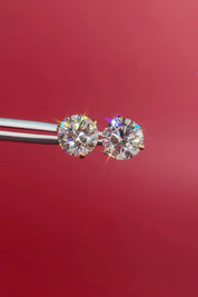 4.04ct Core Round Lab Diamond Martini Studs - PBD Earrings