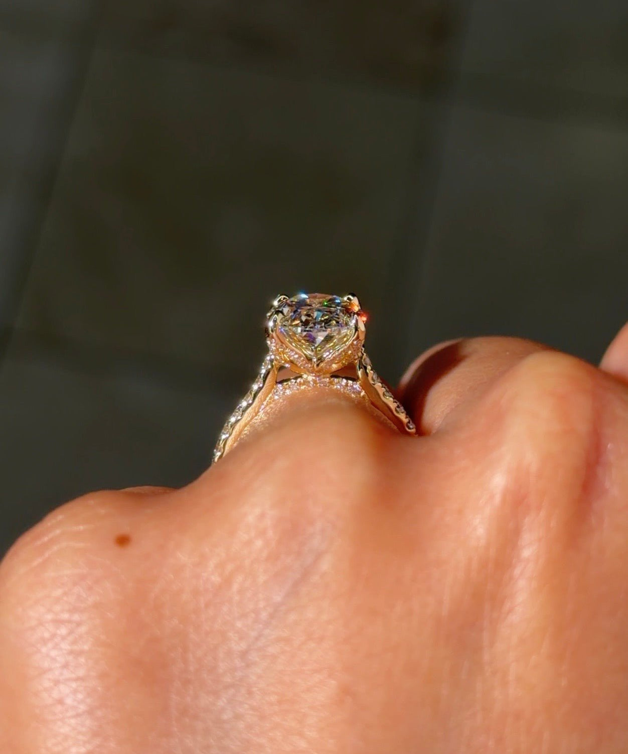 4.04ct F-VS1 Oval Lab Diamond Isabela - PBD Engagement Rings